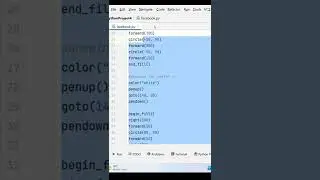 facebook logo using python program | coding status |#shorts  #python #facebook