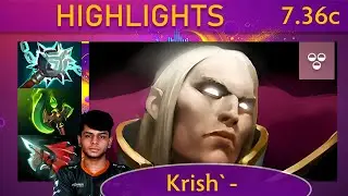 ⭐ 7.36c Krish`- Invoker |KDA - 29 KP - 75%| Mid Highlights - Dota 2 Top MMR