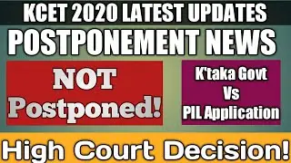 KCET 2020 NEWS!🔥| HC DECISION ANNOUNCED!🔥🤓| 