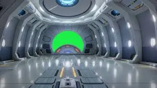 Futuristic Spaceship Hangar launch door opening - Free Royalty free green screen footage