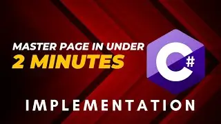 Master Page in Under 2 MINUTES with weird music C# .NET