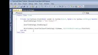 [Visual Basics 2010] Tutorial 7 - Using OpenFileDialog and SaveFileDialog