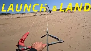How to LAUNCH & LAND a Kitesurfing Kite | Learn to Kitesurf Ep. 7