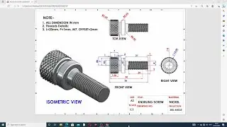 SOLIDWORKS PRACTICE TUTORIAL-34, KNURLING SCREW DESIGN