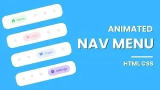 Animated Navigation Menu using HTML CSS