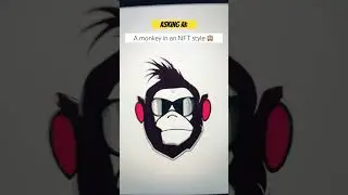 Asking AI: A monkey in an NFT style 🙈