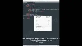 Marquee tag in html | How to use marquee tag in html with All attributes | 