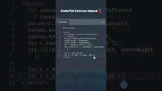 Create Colorful Spiral Animation in Javascript | html5 canvas #shorts #javascript #developer #coding