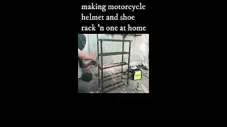 2 in 1, motorcycle helmet stand with shoe rack made at home (diy)