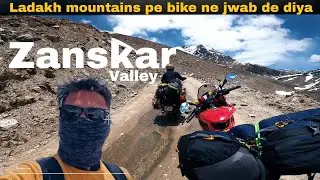 Shinkula Pass ⛰️ Bike stucks in mountain Zanskar Valley ladakh trip