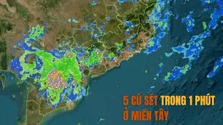 TP.HCM tiếp tục mưa to, miền Tây đang hứng 5 cú sấm sét mỗi phút
