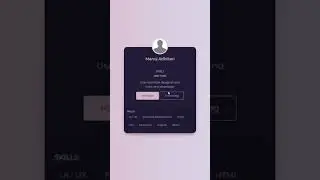 Animated Profile Card UI Design using Html & CSS | CSS Card Hover Effects