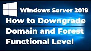 How to Downgrade Domain and Forest Functional Level | Windows Server 2019