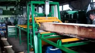 Испытания многопильного станка СМР-1 на заводе Тайга.