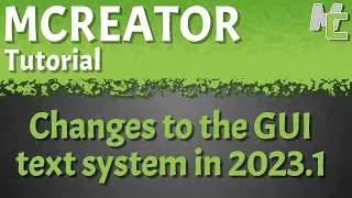 The New GUI Text System | MCreator 2023.1