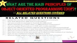 What are the main Principles of OOP | OOP Principles