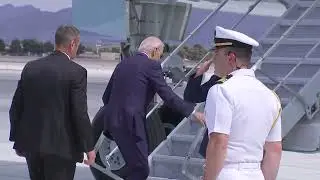 President Biden boards Air Force One after testing positive for Covid-19