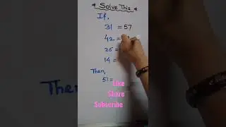 Solve This QUIZ 🤔#shorts#mathsquiz #tricks