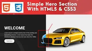 How To Create Banner (Hero) Section using HTML5 and CSS3