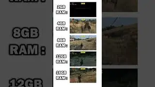 RDR1 2GB RAM VS 4GB RAM VS 8GB RAM VS 16GB RAM 