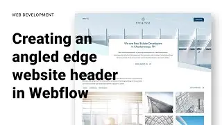Creating an angled edge website header in Webflow