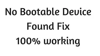 No Bootable device found Fix | Dell