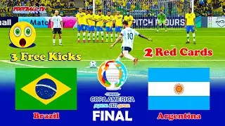 PES 2021 / БРАЗИЛИЯ - АРГЕНТИНА ФИНАЛ / КОПА АМЕРИКА 2021 / Сумасшедшая Игра