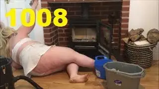 ADELESEXYUK CLEANING HER FIREPLACE OUT USING HER ASH VAC