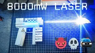 8000mW Strongest Homemade Laser - 100km+ Range NUBM44 Nichia