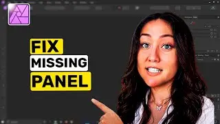 How to fix missing panel in affinity photo