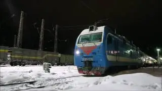 Прибытие и отцепка электровоза ЭП1М-538 от пассажирского поезда, Балезино