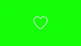 Green Screen Heart Overlay Chromakey Footage Футаж Сердце Хромакей
