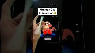 New Grumpy Cat Animation in Procreate Dreams 😾✨ #procreate #animation