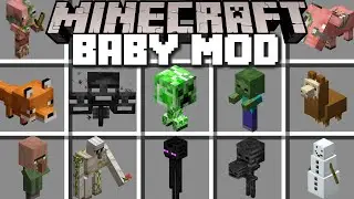 Minecraft FIND THE BABY MOBS FAMILY AND SOLVE MURDER MYSTERY MOD / DANGEROUS BABIES ! Minecraft Mods