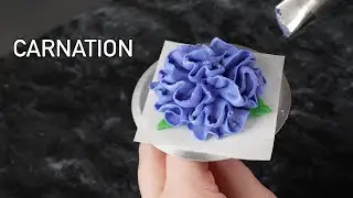 How to Pipe a Buttercream Carnation [ Cake Decorating For Beginners ]