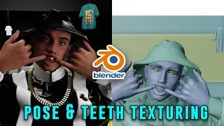 Blender Tutorial: Character Posing & Teeth Texturing