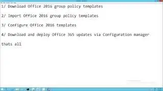 SCCM 2012 R2 - Configure Office 365 updates through System center configuration manager