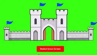 Ancient Palace Big Wall Door Close and Open Green Screen 4k with sound effect