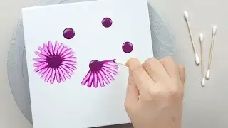 (626) Cosmos flower | Easy Painting ideas | Acrylic Painting for beginners | Designer Gemma77