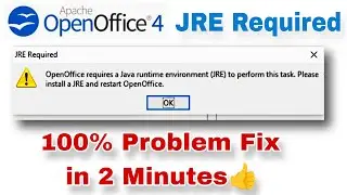 Open office database jre error | OpenOffice requires a Java runtime environment