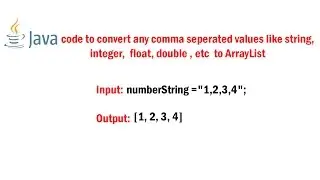 Convert Comma Separated String to ArrayList using Java