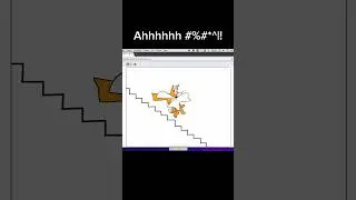 😱 Scratch Cat Falls Down The Stairs 