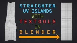 Straighten UV Islands with Textools in Blender