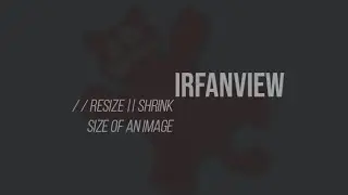 How to resize / shrink the size of an image / picture (using IrfanView)