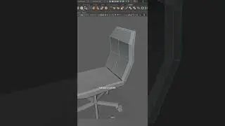 Low Poly Swivel Office Chair 3D modeling Autodesk Maya tutorial