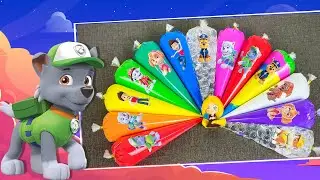 Magical Slime Bags: Looking Paw Patrol Clay: Ryder, Chase, Marshall,...Satisfying ASMR Video