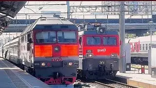 "Международный!" Тепловоз ТЭП70 0301 с поездом №359 Волгоград Худжанд