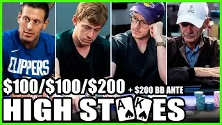 HIGH STAKES HIGHLIGHTS $100/$100/$200 Poker ft. Garrett Adelstein, Bill Klein, Chris Brewer