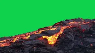 Volcano Lava | GREEN SCREEN   [FREE]