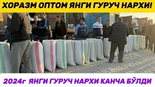ХОРАЗМ ХАЗАРАСП ОПТОМ ГУРУЧ ЯНГИ НАРХЛАРИ 17 СЕНТЯБРЬ 2024Г